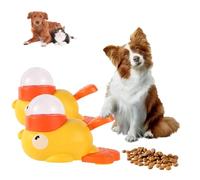 LOCPUFF Duck Treat Dispenser, 2-in-1 Dog Interactive Slow Feeder & Puzzle Toy, Interactive Dog Treat Dispenser Toy with Button, Anti-Gulping Duck Pet Dispenser, Fun Treat Dispenser for Dogs (2pcs)