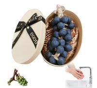LOCPUFF Soaprella Graperie Artisan Savon fait à la main, savon naturel à froid avec extraits botaniques, savons naturels faits à la main (1, raisin noir, 20 pièces)