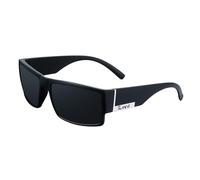 Locs Gangster Lunettes de soleil à dessus plat pour homme Monture noire et argentée 91026