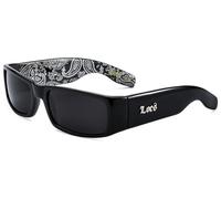 Locs Lunettes de soleil Hardcore Black 0103, Noir/Bandana Noir, 142 mm, Noir / Bandana Noir, 142 mm