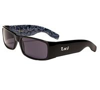 Locs lunettes de soleil poker rap rappeur mode ville habillé femmes hommes 8LOC9006 (intérieur des branches bleu)