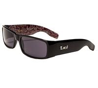 Locs lunettes de soleil poker rap rappeur mode ville habillé femmes hommes 8LOC9006 (intérieur des branches rouge)