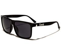 Locs lunettes de soleil poker rap rappeur mode ville habillé femmes hommes 8LOC91055-BK (monture noir brillant verres gris)