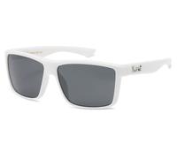 Locs lunettes de soleil rectangulaires monture blanche blanc mode ville habillé rap rappeur poker mixte femmes hommes 8LOC91201-WHT