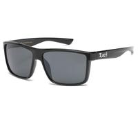 Locs lunettes de soleil rectangulaires monture noir brillant poker rap rappeur mode ville habillé femmes hommes 8LOC91201-BK