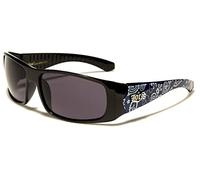 Locs lunettes de soleil urbain mode ville habillé rap rappeur poker femmes hommes 8LOC91114-BDNA (branches bleu)