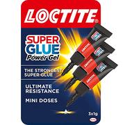 Loctite 1885734 3 g Super Glue Mini Trio, gel puissant flexible, transparent.