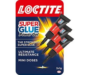 Loctite 1885734 3 g Super Glue Mini Trio, gel puissant flexible, transparent.