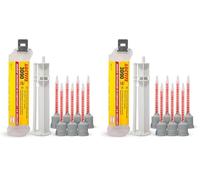 LOCTITE® 3090 10g+1g Seringue double - Colle Bi-Composant Rapide pour Plastique Métal et PVC - Idéale pour Réparations Précises (Lot de 2)