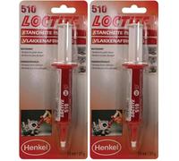 Loctite 510 Masterjoint, étanchéité plane, resine anaérobie pour surfaces métalliques, Seringue 25 ml (Lot de 2)