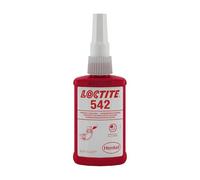 LOCTITE 542, guarnizione per filettatura media, adesivo liquido universale per impianti idraulici e pneumatici, fissaggio di filettature sottili, 1 x 50 ml