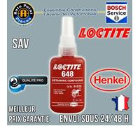 LOCTITE 648 Frein Filet Fort 24mL Bloc, Fixation