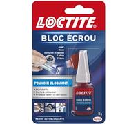 LOCTITE Colle Bloc Écrou" - Résine autobloquante pour éviter le desserage par vibration de boulons , écrous, vis - flacon 5 ml"