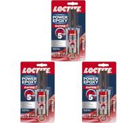 Loctite Colle Power Epoxy Rapide 5 Min 11 ml - Résine Transparente Réajustable Seringue Auto-mélangeuse (Lot de 3)