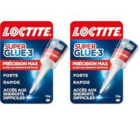 LOCTITE Colles Cyanoacrylates SUPERGLUE-3 Précision Max Bouteille 10g Blister 12uc (Lot de 2)