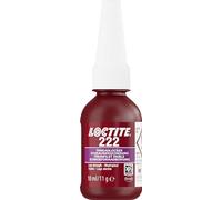 LOCTITE Fusible de vis 222, colle à vis pour la sécurité des vis d'ajustement, liquide de sécurité à faible résistance pour petits filetages métalliques, 1 x 10 ml