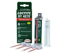 Loctite® HY 4070 è Un Adesivo bicomponente Ibrido cianoacrilato/Acrilico in Gel incolore
