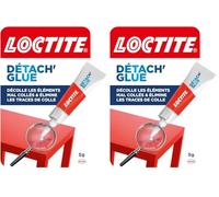 Loctite Remove Glue (tube de 5 g) - Dissolvant colle pour décoller les éléments mal collés - Gel transparent pour éliminer les traces - Dissolvant anti traces (Lot de 2)