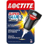 Loctite Colle cyano gel Super Glue-3 Powerflex Control, surpuissante, débit contrôlé, 3 g