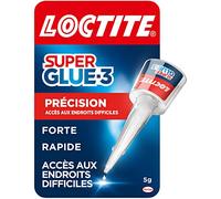 Loctite Colle Super Glue-3 Précision – transparente, tous matériaux, séchage rapide – flacon de 5 g