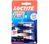 Loctite Super Glue Puissance Flexible Mini Trio Set Universel Instant Adhésif (3