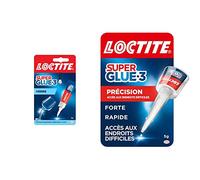 Loctite Super Glue Spécial Verre Forte et Transparente Séchage Rapide Résistante à l'Eau Flacons 3g et 5g