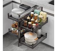 Locuetyn Meuble de cuisine d'angle extensible avec 4 paniers, design peu encombrant pour un rangement efficace de la cuisine