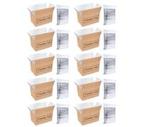 locwanot Lot de 10 boîtes d'expédition isothermes avec doublure en feuille d'aluminium, boîte en carton pour emballage postal, isolation thermique réutilisable, taille L