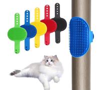 locwanot Lot de 5 peignes auto-massants pour animal domestique - Brosse de massage murale d'angle pour poils longs et courts - Kit de toilettage en silicone pour chatons, chats, chiens - 5 couleurs
