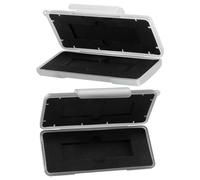 LOCZUK Boîtier de Protection Rigide pour Disque Dur M2 Nvme, Lot de 2 Étuis de Rangement Antichoc et Étanches en PP, Format Compact Gris et Blanc, Étui de Transport pour SSD Externe