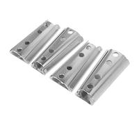 LOCZUK Connecteur de canapé en Fer argenté 4pcs - Fixation Polyvalente avec Trou de vis 8mm - Accessoires pour Meubles rembourrés - Réparation et Bricolage de mobilier