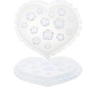 LOCZUK Moule Silicone Blanc de Rose 2pcs pour Bijoux DIY en Résine Époxy, Facile à Utiliser et Antiadhésif, pour Pendentifs et Décorations Artisanales
