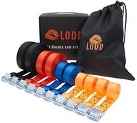 LODD - 10 Sangles Bagagères à Griffe (1m à 6m) - Résistance 250kg - 4 Tailles et Couleurs pour Transport et arrimage de Bagages - Voyage, Déménagement, Camping, Vélo - Sac de Rangement Inclus
