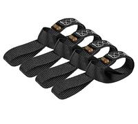 LODD - 4 Boucles Souples d'Arrimage 38mm x 35cm - Polyester Haute Résistance (3500 kg) et Coutures renforcées - Sangles d'Arrimage Polyvalentes Moto, Quad, Bateau, Vélo et Remorque - Evite les rayures