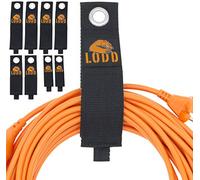 LODD - 8 Sangles de Rangement à Scratch, 3 Tailles incluses (M/L/XL), Nylon Résistant avec Œillet Antirouille - Charge 25kg - Idéal pour Organiser Câbles, Tuyaux et Outillage - Garage ou Extérieur