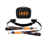 LODD - Sangles Moto, Arrimage au Guidon avec Manchons Composites Renforcés, Boucles Renforcées, 38 mm, 1100 kg, Mousquetons Acier