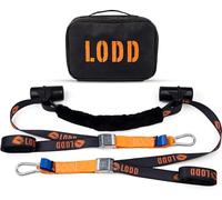 LODD - Sangles Moto, Arrimage au Guidon avec Manchons Composites Renforcés, Boucles Renforcées, 38 mm, Résistance 1100 kg, Mousquetons Acier, Remorque, Motos routières & Sportives - Valise Incluse