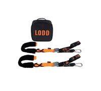 LODD - Sangles Moto Boucles avec Protection Synthétique - Sangles d'Arrimage 1500kg - 38mm - Valise Incluse (Boucle/Mousqueton)