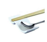 LODDEYEE Lot de 10 supports de baguettes en céramique et repose-cuillère en porcelaine blanche pour la maison, la cuisine, les fêtes