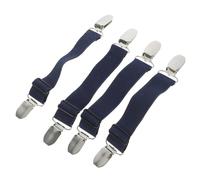 LODDEYEE Lot de 4 clips élastiques réglables pour bottes de moto, Bleu, 20.00X2.50X0.20CM
