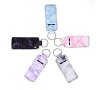 LODDEYEE Lot de 5 pochettes en marbre pour baumes à lèvres et rouge à lèvres