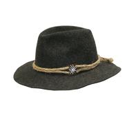 Lodenhut Manufaktur Chapeau alpin avec cordelette naturelle 100 % laine