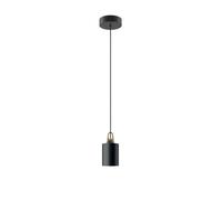 Lodes Jim Cylinder Pendelleuchte, noir mat, crochet miel