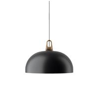 Lodes Jim Dome Pendelleuchte, noir mat, crochet miel