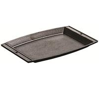 LODGE 29.54 x 19.69 cm / 11.63 x 7.75 inch Pre-Seasoned Cast Iron Rectangular Griddle, Inoxidable, Black