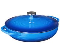 Lodge 3.41 Litre/3,6 L en Fonte/Cocotte en Porcelaine en émail, Bleu