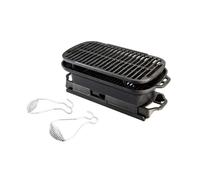 Lodge - Barbecue en fonte avec grille de cuisson - Compact - Style Hibachi - Au charbon de bois - Fabriqué aux USA - 49x24x19cm