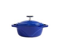 LODGE | Cocotte en Fonte Emaillée 4,2L | Fabriquée aux USA | Compatible tous feux dont four et induction | Bleu