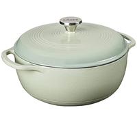 Lodge Cocotte en fonte émaillée de 6 litres avec couvercle - Deux poignées - Passe au four jusqu'à 260 °C ou sur la cuisinière - Utilisation pour mariner, cuisiner, cuire, réfrigérer et servir - Sauge