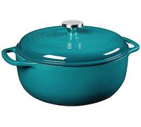 Lodge EC6D38 Cocotte en fonte émaillée - 5,7 L, lagon